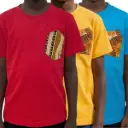[51] Personalised Round Neck T-Shirt With Kitenge Patch