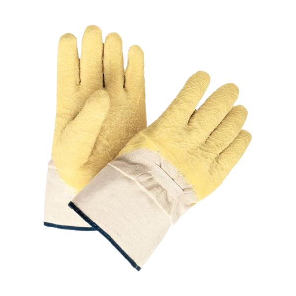 Yellow Latex Crinkle Gloves - 502/3801