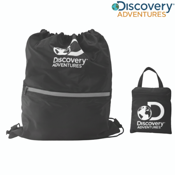 Discovery Adventures Gym Sack Drawstring Foldable : DHF19094 - Black
