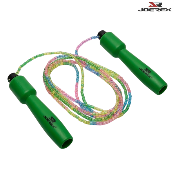Joerex Jump Rope Coloured Plastic Handle : JFT6001 - 9ft - Clear/Green