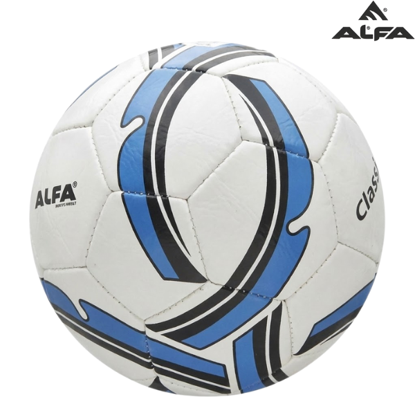 Alfa Football Classic Pvc : White/Blue/Black : #5
