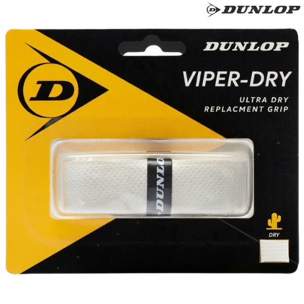 Dunlop Over Grip Replacement Tac Viper-Dry : 613254 - White