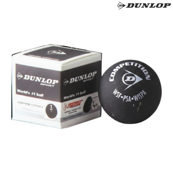 Dunlop Squash Ball Competition Yellow Dot Single : 700112
