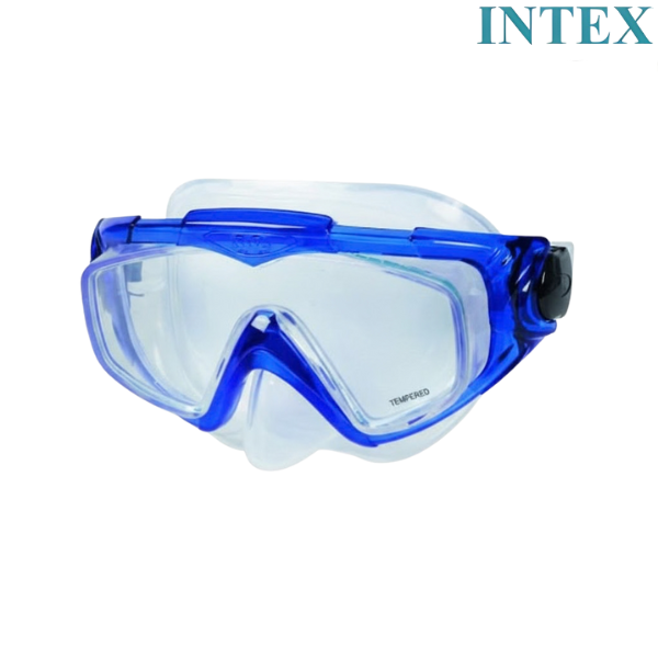 Intex Swim Goggles Mask Silicon Aqua Pro : 55981 - Clear/Blue
