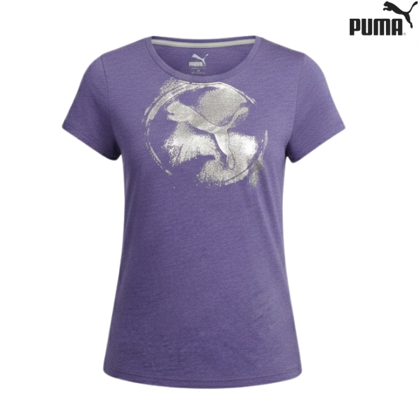 Puma T-Shirt Logo Plus Round Neck : 55828016 - Purple - XLarge