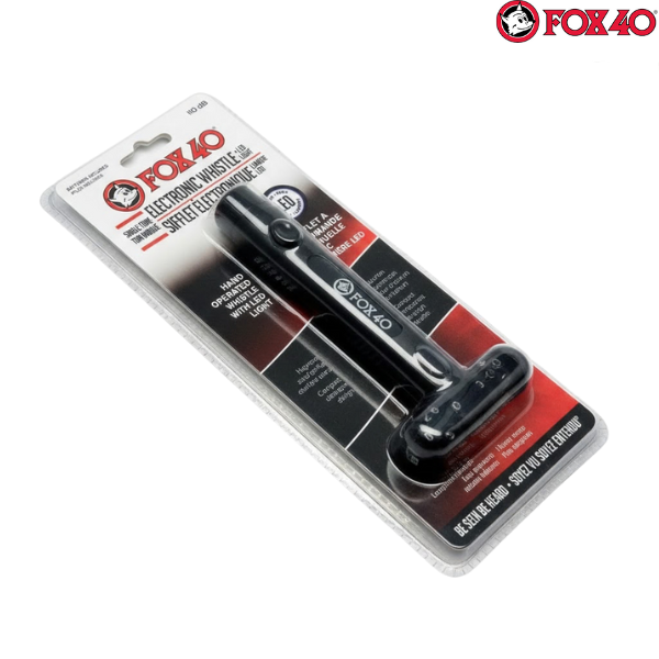 Fox 40 Whistles Electronic + Lanyard : 8616-1918 - Black