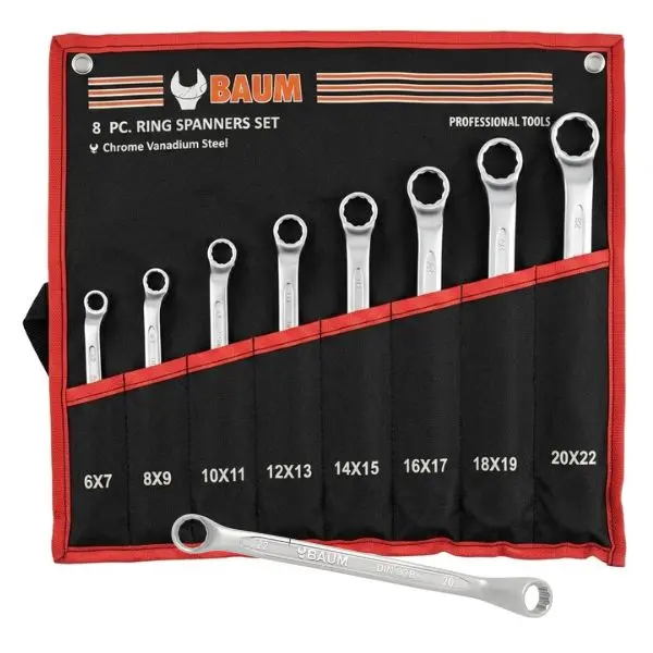 Baum Set Of 8Pc Double Ring Spanners 6 - 22mm