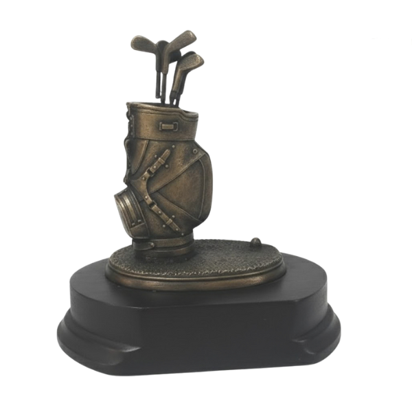 Golf Bag + Sticks Trophy - 20cms