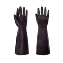 [392] Gloves Rubber Black/Orange (18")