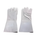 [410] Grey Leather Gloves (5)