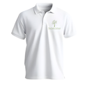 [15063] Printed White Polo Neck T-shirts (4 Years)