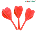 [9400] Kwiz Dart Flights Plastic Crinkle Thin Head 2BA (Red)
