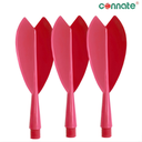 [9389] Kwiz Dart Flights Plastic Thick Head (Red, Short)