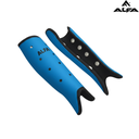 [7783] Alfa Hockey Shinguard Plastic With Anklets (Blue, Large)