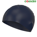 [14693] Connate Swim Cap Silicone Suede (Navy Blue)
