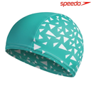 [9581] Speedo Swim Cap Junior Polyester Printed : 8-12241D680 (Green/White)