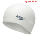 [5639] Speedo Swim Cap Junior Plain Flat Silicone Team : 8709931959 (White)
