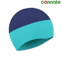 [14674] Connate Swim Cap Long Hair (Navy Blue/Turqouise Blue)