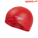 [5589] Speedo Swim Cap Senior Moulded Silicone : 8709840001 (Red)