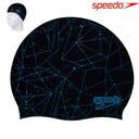 [5626] Speedo Swim Cap Senior Slogan Print : 8083850000 (Blue/Black)