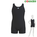 [10074] Connate Costume Lycra 1pc (Black, Junior Girls, XLarge)