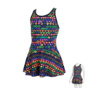 [1363] Girls Swimming Costume (Multi Colour, Medium)