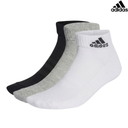 [14462] Adidas Socks Ankle C SPW : IC1281 - Black/Grey/White - 3Prs (EUR 37 - 39)