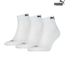 [14609] Puma Socks Ankle Cushioned Quarter : 90794302 - White - 3Prs (EUR 39 - 42)