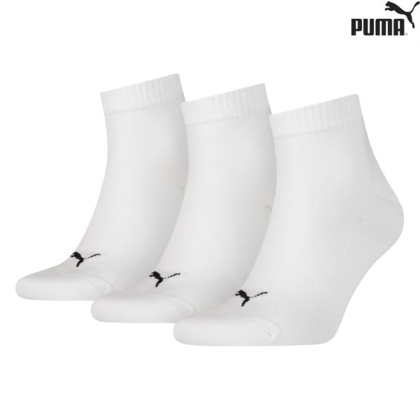 Puma Socks Ankle Quarter Plain : 90697833 - White - 3Prs