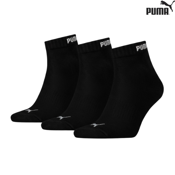 Puma Socks Crew Quarter-V : 88749801 - Black - 3Prs