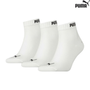 [14617] Puma Socks Crew Quarter-V : 88749802 - White - 3Prs (EUR 43 - 46)