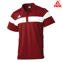 [8701] Peak Polo Shirts S/Sleeves : AP13 (Maroon/White, Medium)