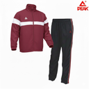 [8437] Peak Woven Tracksuit : AP12 (Maroon/Black/White, Large)