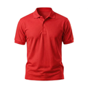 [2995] GD Polo Neck T-Shirt (Red, Large)