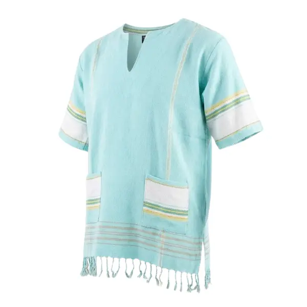 Kikoy Shirt Blue - KCL07