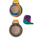 [2342] Medal 67 x 4mm 65g - Coloured design (Bronze)