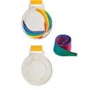 [2341] Medal 67 x 4mm 65g - Coloured design (Silver)