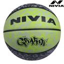 [15212] Nivia Graffiti Basketball  #7 (Black/Green)