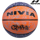 [15213] Nivia Graffiti Basketball  #7 (Blue/Orange)
