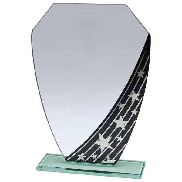 Starlight Hex Jade Glass Award Black - CR24368