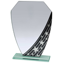 [15369] Starlight Hex Jade Glass Award Black - CR24368 (20cm)