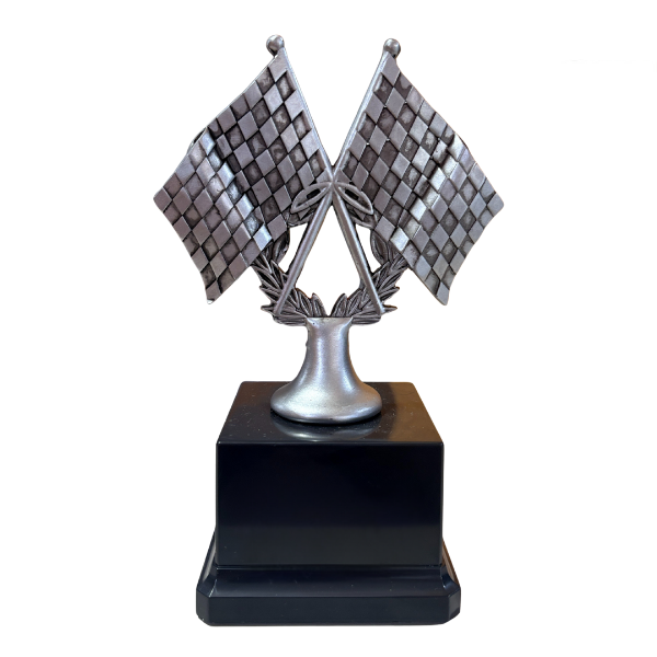 Velocity Crossed Flags Award Antique Silver - RF25511