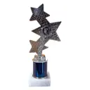 [15252] Trinity Star Multisport Tube Trophy Black & Silver - TR25602 (27cms)