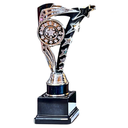 [15261] Frenzy Multisport Tube Trophy Silver & Black - TR24518 (25cms)