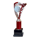 [15267] Frenzy Multisport Tube Trophy Silver & Red - TR24520 (30cms)