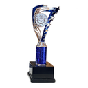 [15266] Frenzy Multisport Tube Trophy Silver & Blue - TR24517 (30cms)