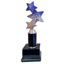 [15256] Trinity Star Multisport Tube Trophy Blue & Silver - TR25599 (30cms)