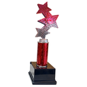 [15258] Trinity Star Multisport Tube Trophy Red & Silver - TR25600 (33cms)