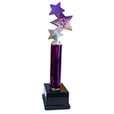 [15260] Trinity Star Multisport Tube Trophy Purple & Silver - TR25601 (40cms)