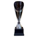 [15309] Rising Stars Deluxe Plastic Lazer Cup Trophy Silver & Black - TR20534 (37cms)